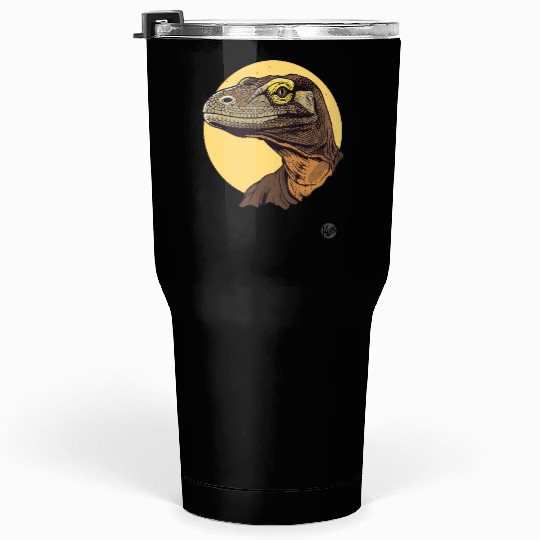 Realistic Komodo Dragon Portrait Tumblers 30 Oz