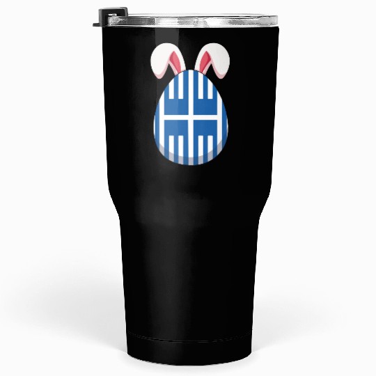 Bunny Rabbit Greece Flag Greek Flag Tumblers 30 Oz