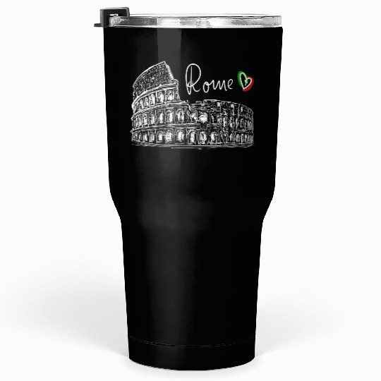 Colosseum Italy Rome sightseeing Trevi Fountain Tumblers 30 Oz