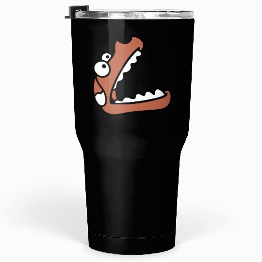 Dog Big Mouth Snout Hunger Looks Up Greedy Eating Tumblers 30 Oz