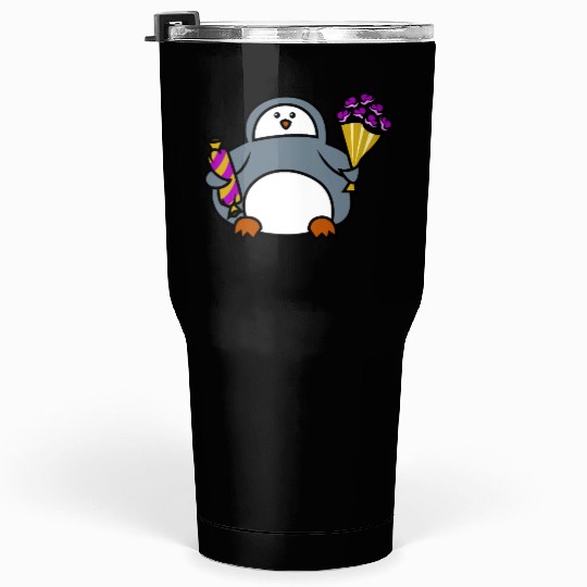 penguin with flowers and sweets Tumblers 30 Oz