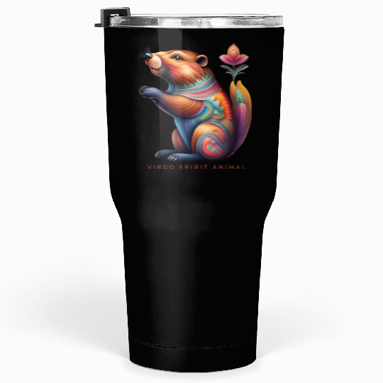 Virgo Spirit Animal Beaver Alebrije Female Tumblers 30 Oz