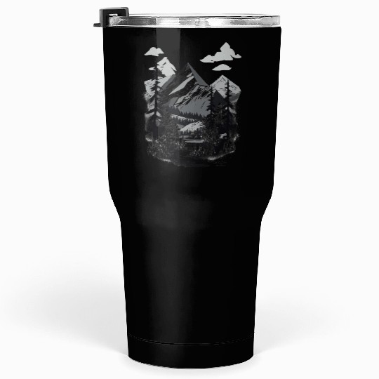 Monochrome Mountain Wilderness Tumblers 30 Oz