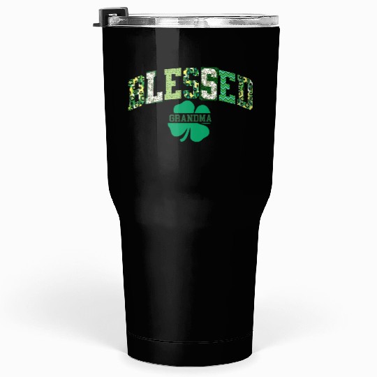 Blessed Grandma St Patricks Day Spring and Summer Tumblers 30 Oz