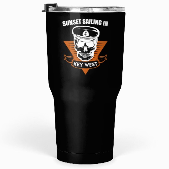 Florida SUNSET SAILING IN KEY-WEST Sunshine-State Tumblers 30 Oz