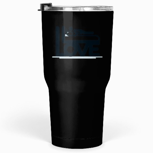 3D Love Typography with Creative Design Tumblers 30 Oz