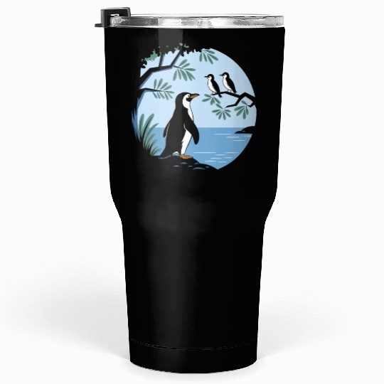 Birdwatching Penguins Nature Scene Tumblers 30 Oz