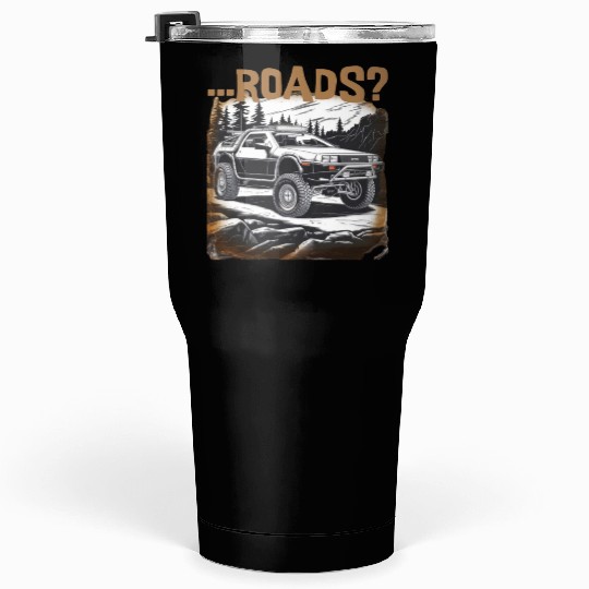 Off-road Delorean Tumblers 30 Oz