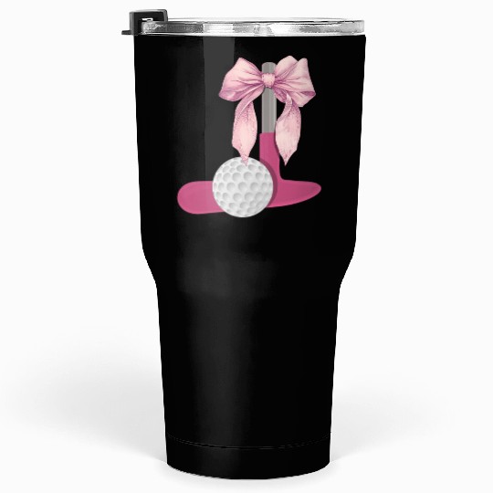 Coquette Bow Mini Golf Golfer Mothers Day Tumblers 30 Oz