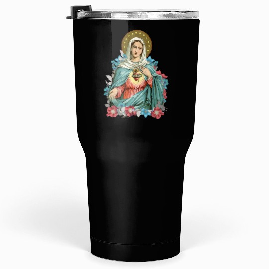 Immaculate Heart of Mary Blessed Mother Catholic Tumblers 30 Oz