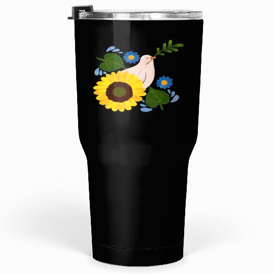 Peaceful Bloom - Dove and Sunflower Harmony Tumblers 30 Oz