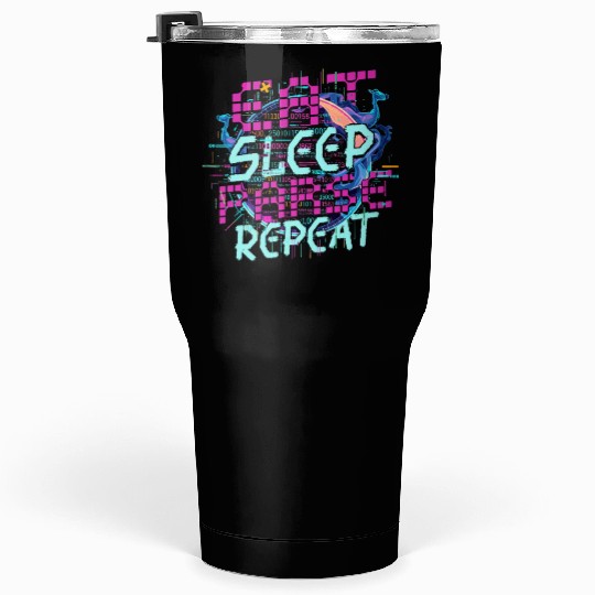 Computer Linguist Eat Sleep Parse Repeat Tumblers 30 Oz