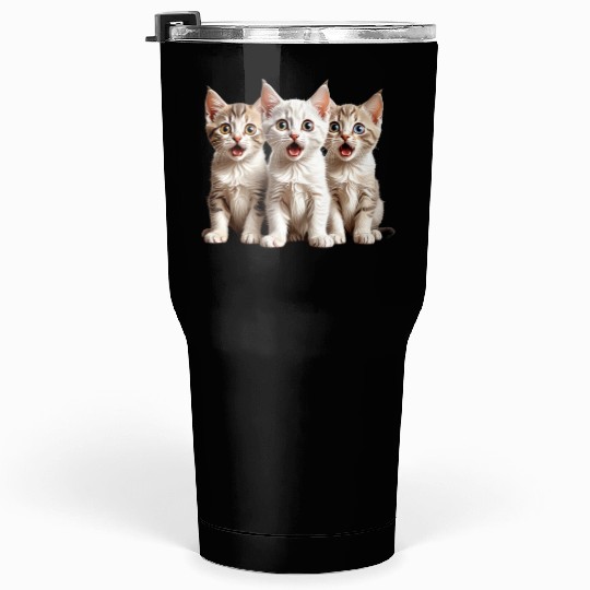 Surprised Kittens Tumblers 30 Oz