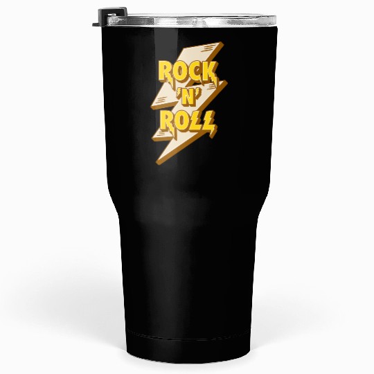 Rock'N'Roll Sign With Lightning Bolt Tumblers 30 Oz