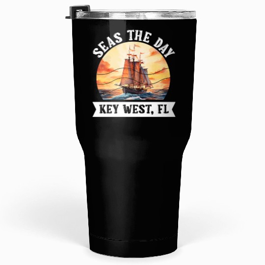 Florida Keys SEAS THE DAY IN KEY-WEST FLORIDA Tumblers 30 Oz