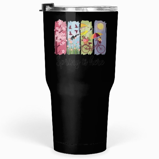 Spring Magic – Flowers, Bicycle & Nature Tumblers 30 Oz