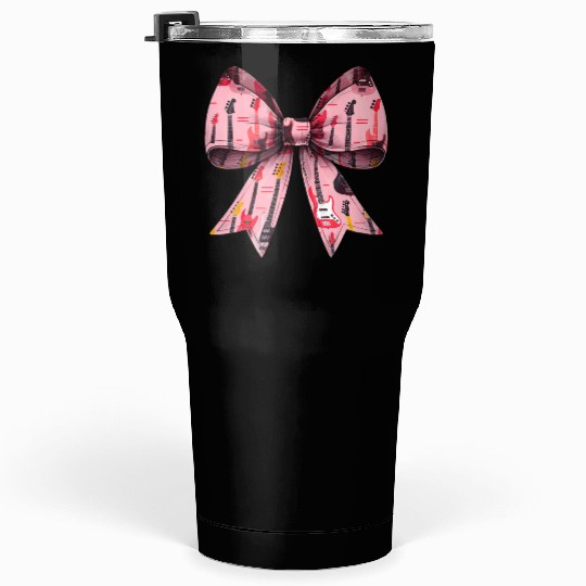 Coquette Bow Bass Player Bassist Guitarist Guitar Tumblers 30 Oz