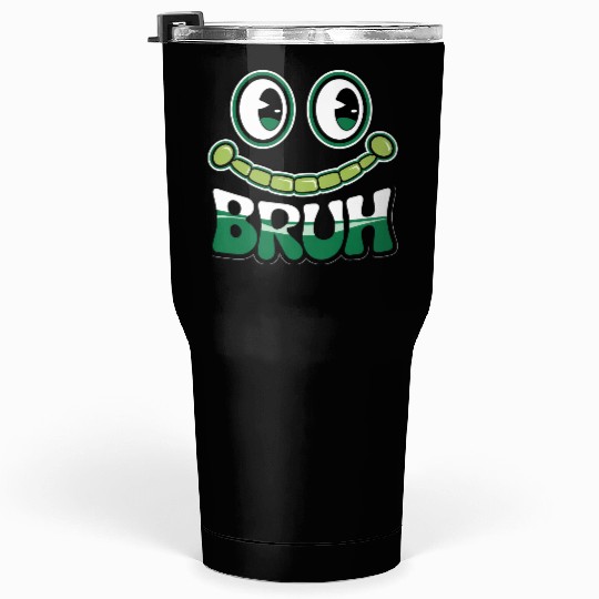 Green Aesthetic Face St. Paddy’s Day Bruh Tumblers 30 Oz