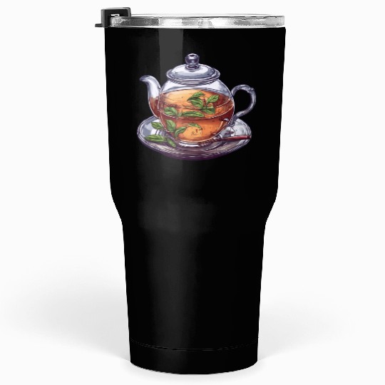 Serene Tea Time Tumblers 30 Oz