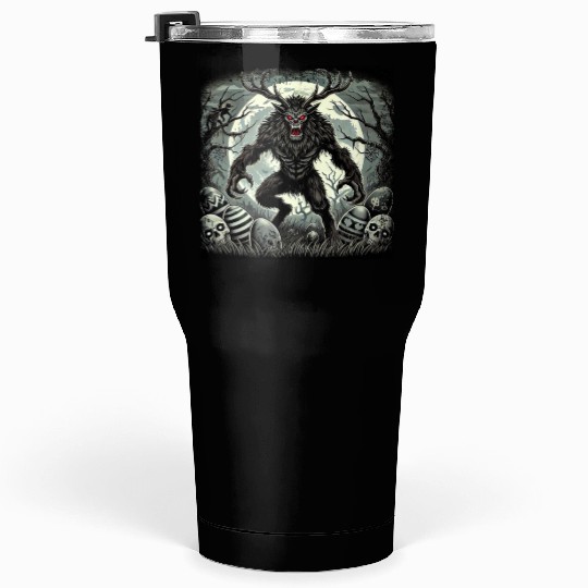 Wendigo Monster Deer Easter Werewolf Creepy Tumblers 30 Oz