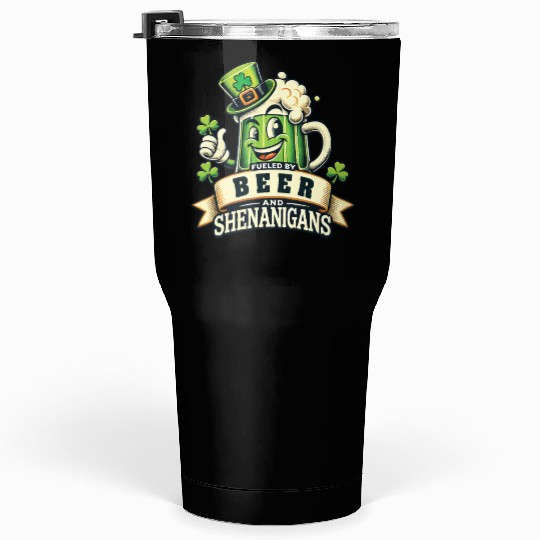 St. Patrick's Day Beer And shenanigans Fun Tumblers 30 Oz