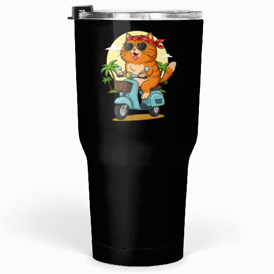 Cool Cat Biker Tumblers 30 Oz