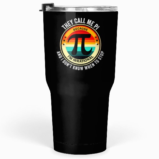Pi Day Retro Math Nerd Gift Teachers and Students Tumblers 30 Oz