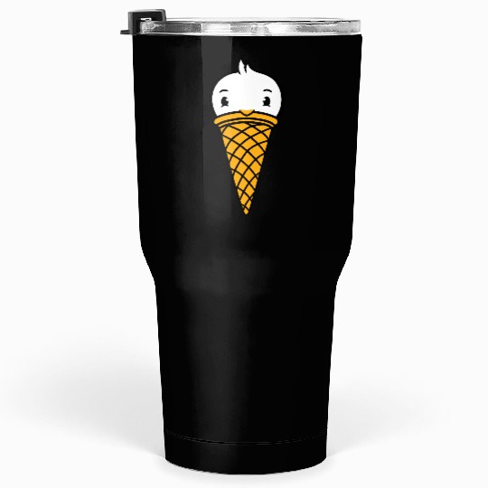 Bird Ice Cream Waffle Scoops Summer Yummy eating Tumblers 30 Oz