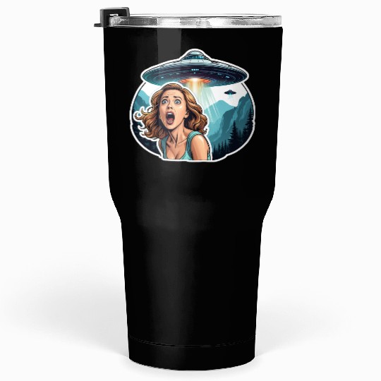 UFO Invasion Alien Abduction Horror Tumblers 30 Oz