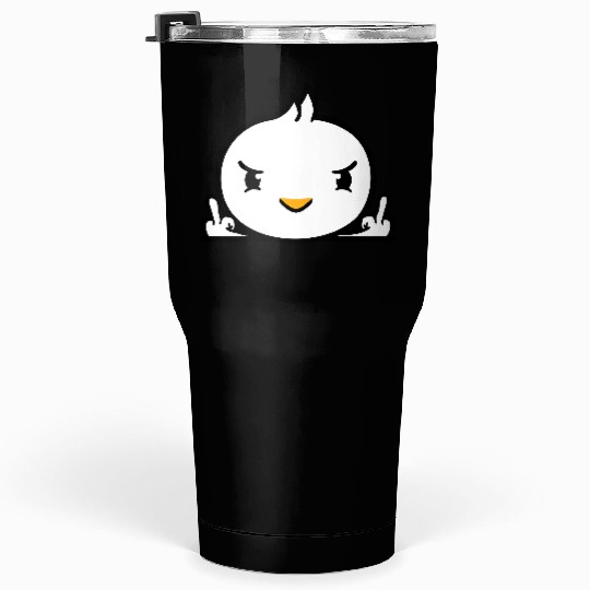 Bird Evil Middle Finger Show Bad Boy Behind Fence Tumblers 30 Oz