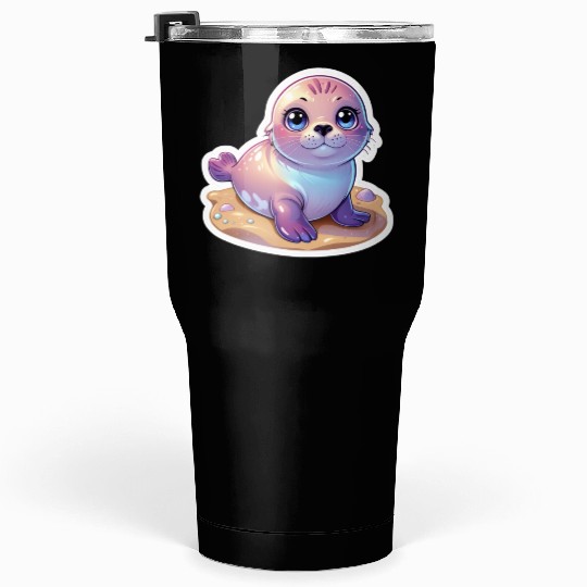 Adorable Seal Sticker Tumblers 30 Oz