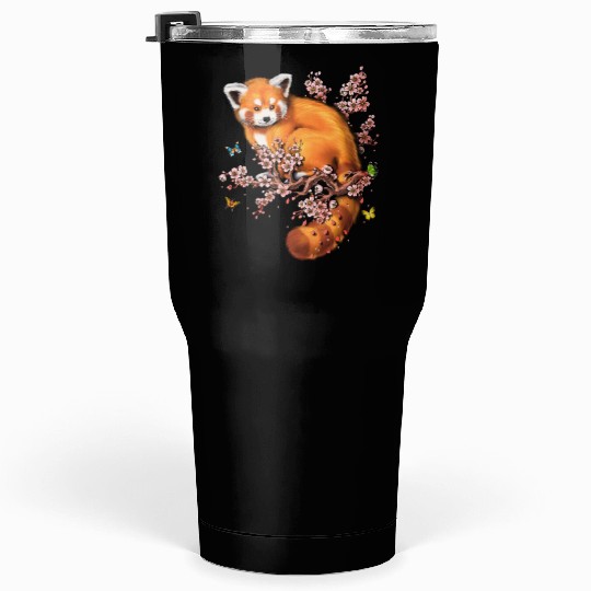 Red Panda Cherry Blossom Tumblers 30 Oz