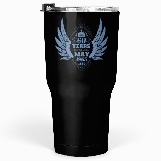 60th birthday angel wings unique since May 1965 Tumblers 30 Oz