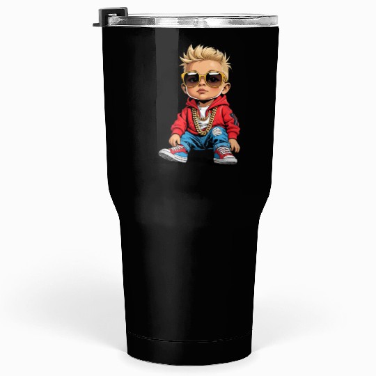 Lil' Vibe – Hip-Hop Toddler Vector Art Tumblers 30 Oz