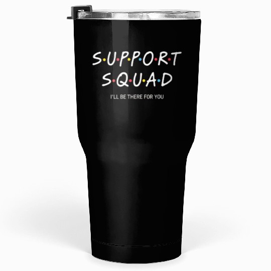 Support Squad Neon Typography Design Tumblers 30 Oz