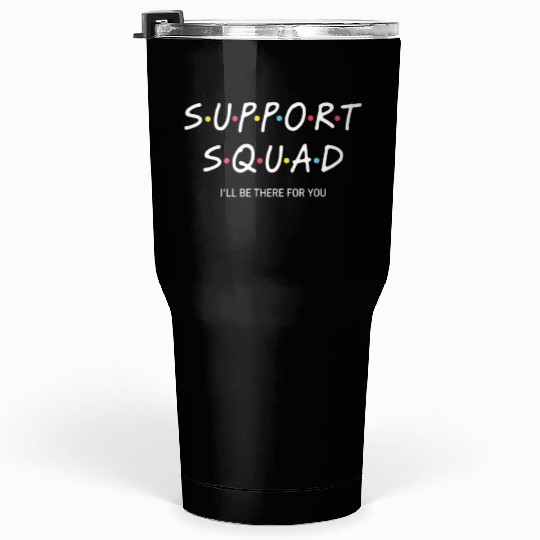 Support Squad Neon Typography Design Tumblers 30 Oz