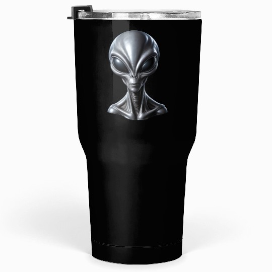 Realistic Grey Alien Extraterrestrial Tumblers 30 Oz