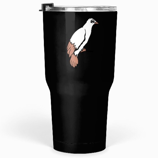 Bird raven dove sitting cable hawk eagle birdie Tumblers 30 Oz