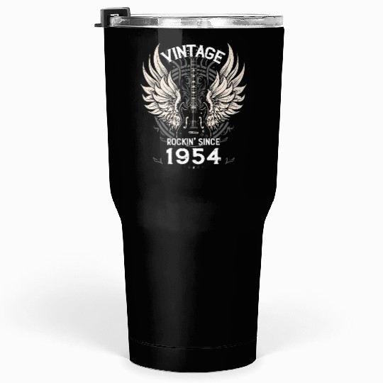 Vintage Rockin' Since 1954, 71 Years of Retro Cool Tumblers 30 Oz
