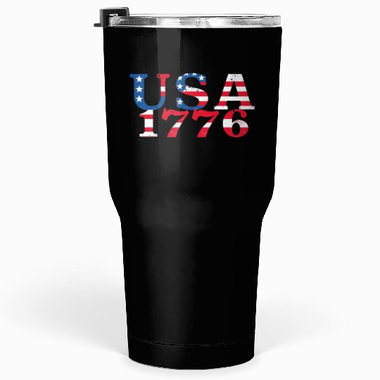 USA Established 1776 Stars Red White Blue Tumblers 30 Oz