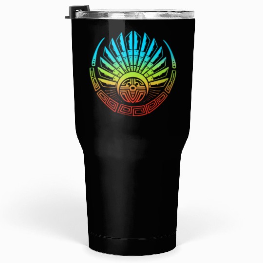 Mayan And Aztec Quetzalcoatl Maya Tribal Tumblers 30 Oz
