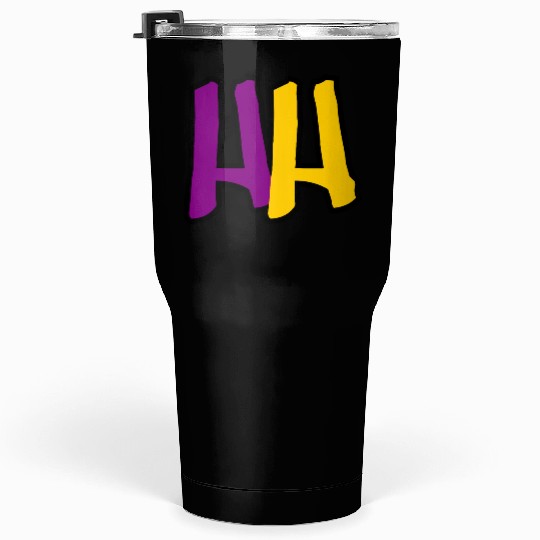 HH Logo – Old School Vibes in Purple & Gold Tumblers 30 Oz
