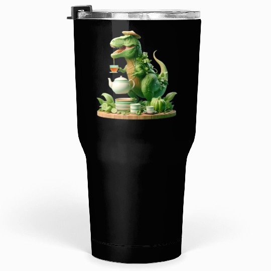 Tumblers 30 Oz Tea Rex - Thé mignon et amusant Sticker