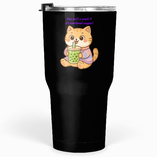 Chubby Cat & Green Tea Delight – Kawaii Vibes Tumblers 30 Oz
