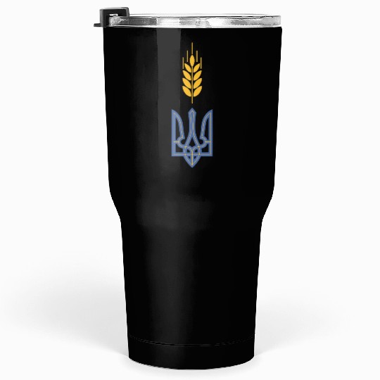Ukraine Trident Wheat Symbol Ukrainian Heritage Tumblers 30 Oz