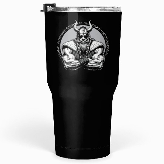 Viking Warrior Man Odin Thor Norman Walhalla Tumblers 30 Oz