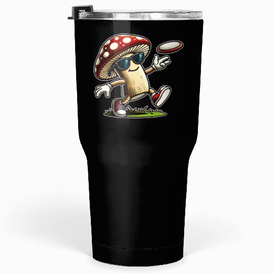 Funny Mushroom Disc Golf Cool Frisbee Player Tumblers 30 Oz