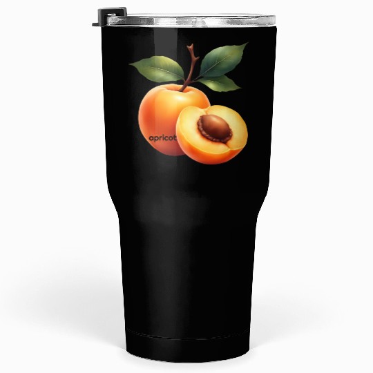Apricot branch with green leaves Tumblers 30 Oz