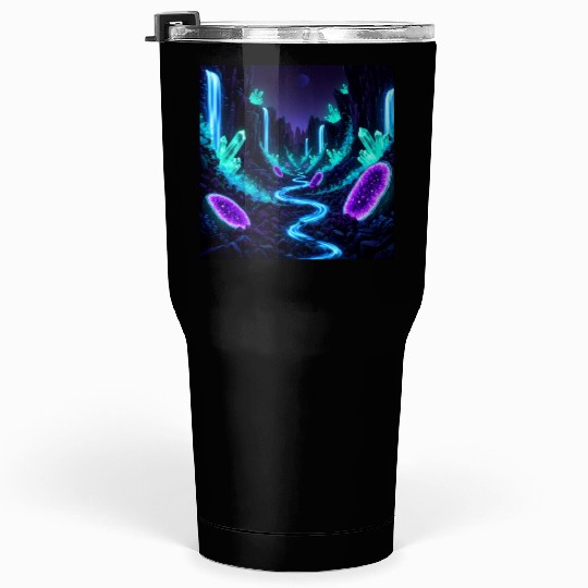 Bioluminescent Crystal Valley Tumblers 30 Oz