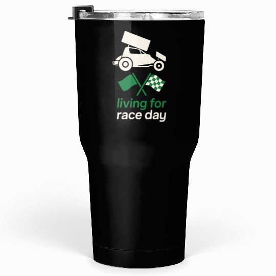 Sprint Car Racing Dirt Track Speed Oval Race Tumblers 30 Oz